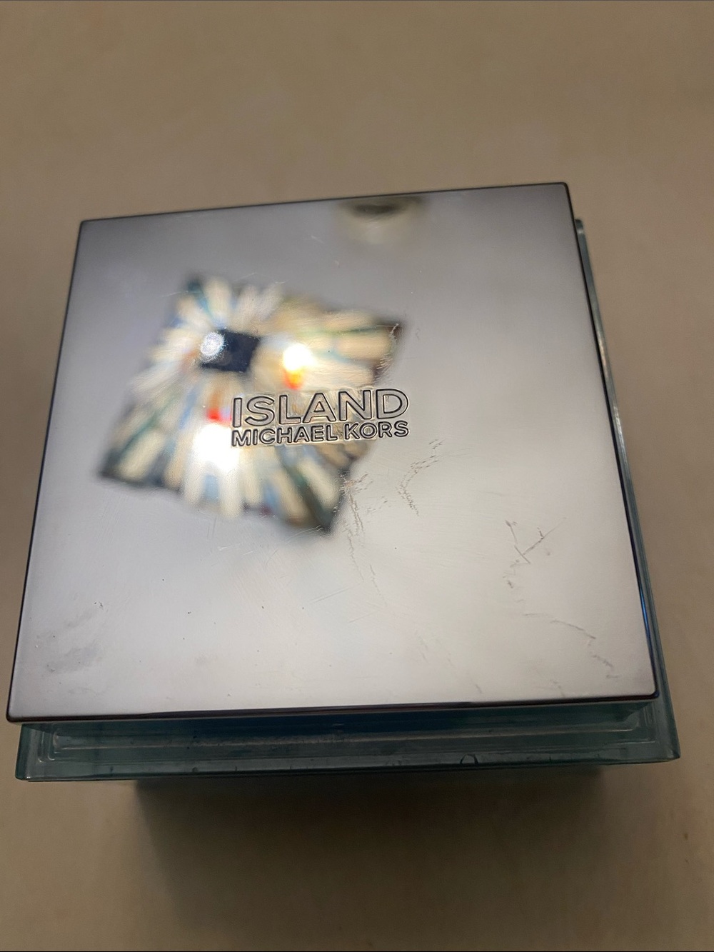 ISLAND Michael Kors Silver Mirrored Decorative Box
